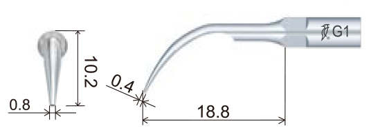 Размеры наконечника для скалера